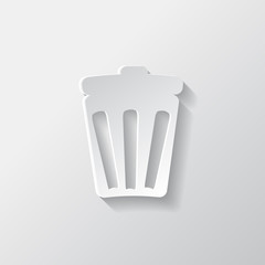 Trash can icon. Recycle symbol. Waste container.