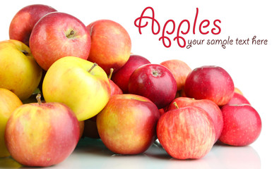 Juicy apples isolated on white