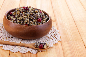 Plate with kutia -  traditional Christmas sweet meal in