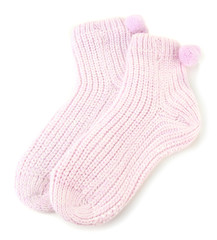 Beautiful female socks, isolated on white