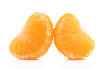 Ripe sweet tangerine, isolated on white