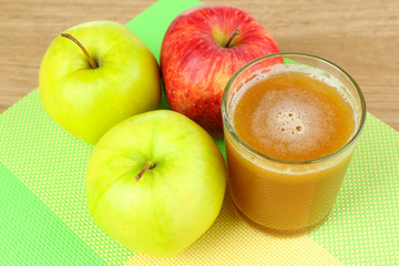 Healthy fresh juice of apples close up