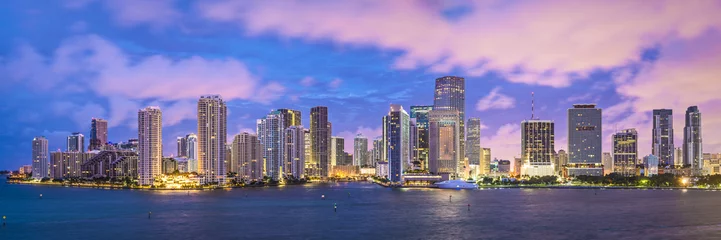 Fotobehang Miami, Florida Panoramic Skyline © SeanPavonePhoto