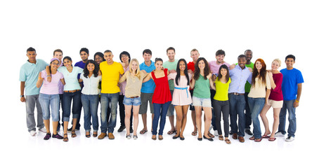 Obraz premium Group portrait of international youths