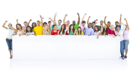 Obraz premium Diverse Group of Young People Celebrating