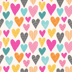 Hearts seamless pattern