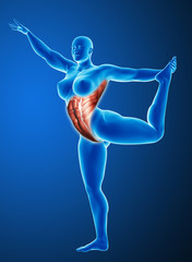 Obraz premium Woman at gym workout