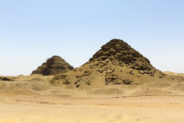 Pyramid of Userkaf at Saqqara, Egypt.