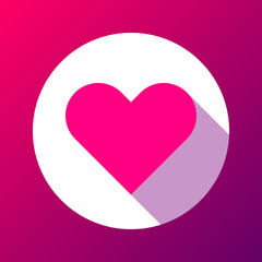 Magenta Abstract Heart Sign