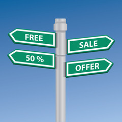 Obraz premium Sale signpost,vector