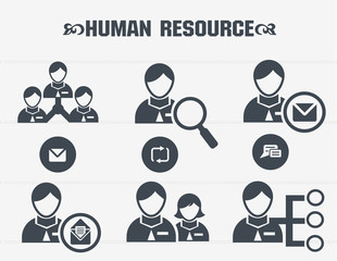 Human resource,business concept icons,vector