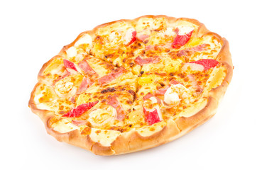 Pizza isolated white background