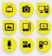 Electronics icons,vector
