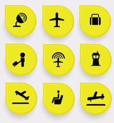Airport icons,vector