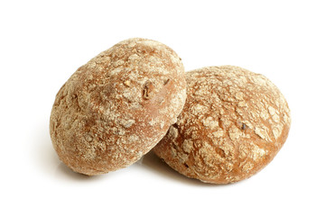 Round rye buns