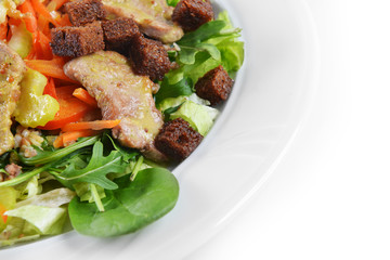 salad of marinated pork