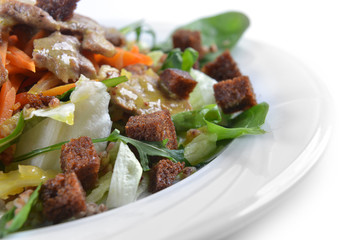 salad of marinated pork