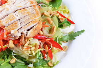 salad of fried chicken