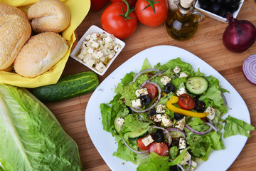 salad with fresh vegetables