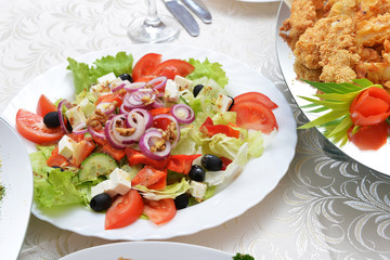 salad with fresh vegetables