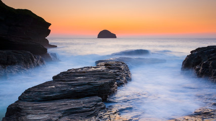 Trebarwith Strand Cornwall England