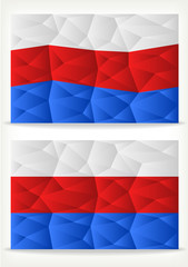 Russian Flag Background of triangles