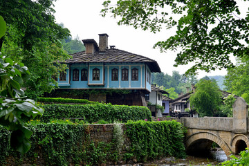 Houses in the ethnographic village Etar in Gabrovo, Bulgaria