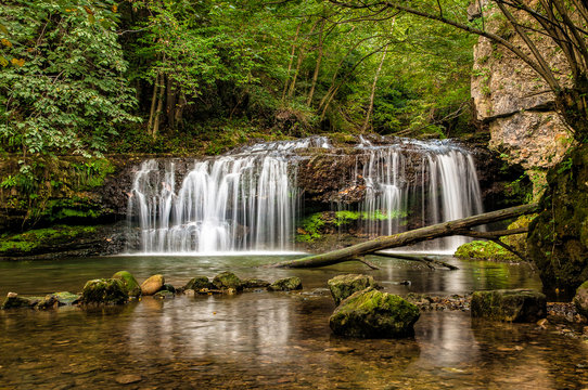 Fototapeta The Ferrera waterfall