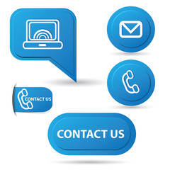 Contact us,computer,email,phone sign,vector