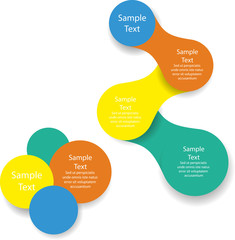 metaball colorful round diagram infographics