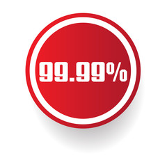 99.99% sign