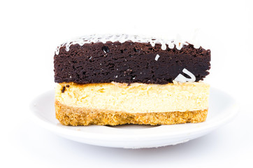 Brownie cheese cake