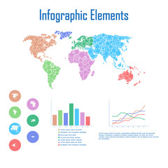 Fototapeta na wymiar Colorful infographic elements