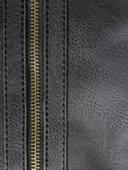 dark artificial leather with zipper for background