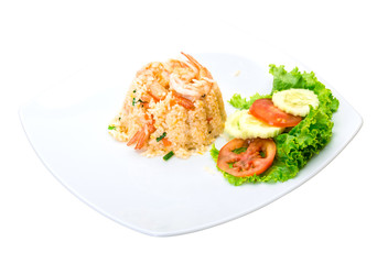 Fried rice with shrimps