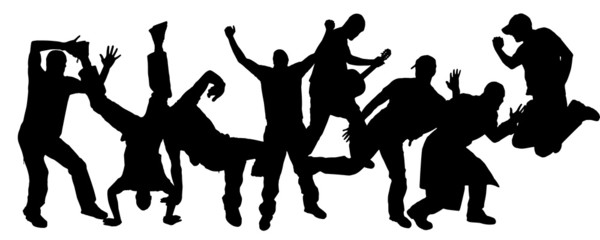 Vector silhouettes of people.