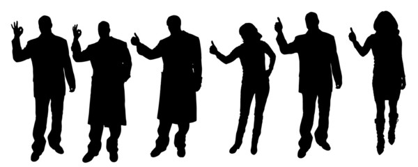 Vector silhouettes of people