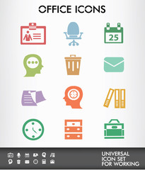 Business and office icons,vector