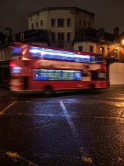 Foto op Plexiglas London bus on a gloomy night © akslam