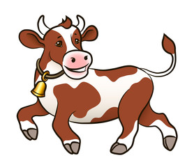 Young bull with bell