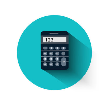 Calculator in flat design