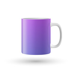 Color mug on white background.
