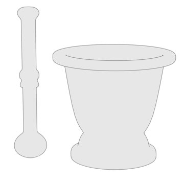 cartoon image of mortar with smasher