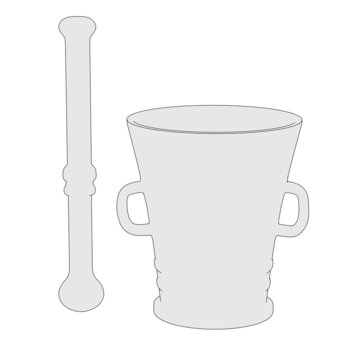 cartoon image of mortar with smasher