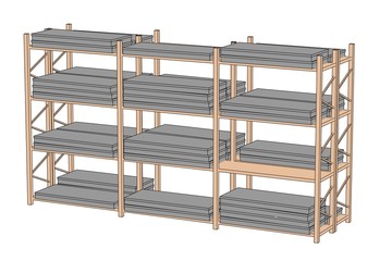 cartoon image of storage regal