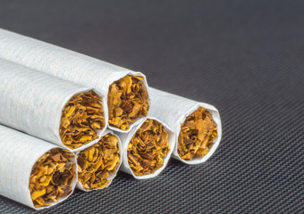 Tobacco cigarette macro