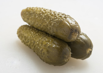 pickles isolated on white.