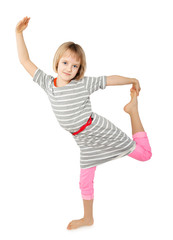 young girl doing gymnastics
