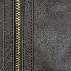 dark artificial leather with zipper for background