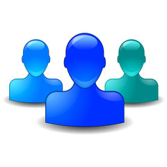 vector three buddy icons